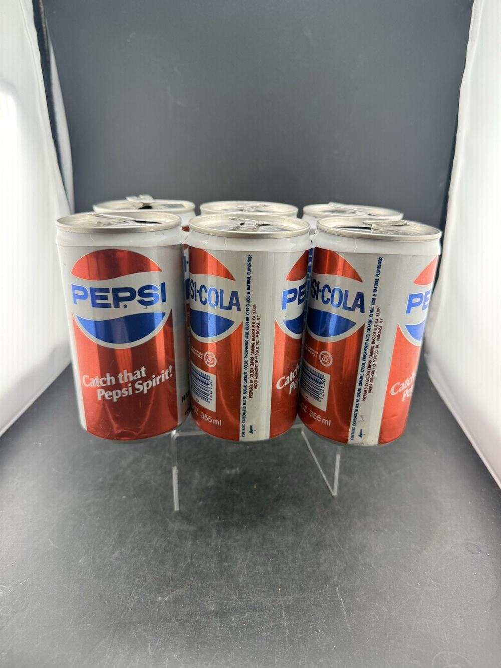 Vintage 1981 Pepsi NASA Space Shuttle Landing Commemorative Empty 6-Pack Cans